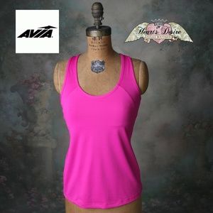 Avia Workout Top Scoop Neck Strappy Back Soft MD